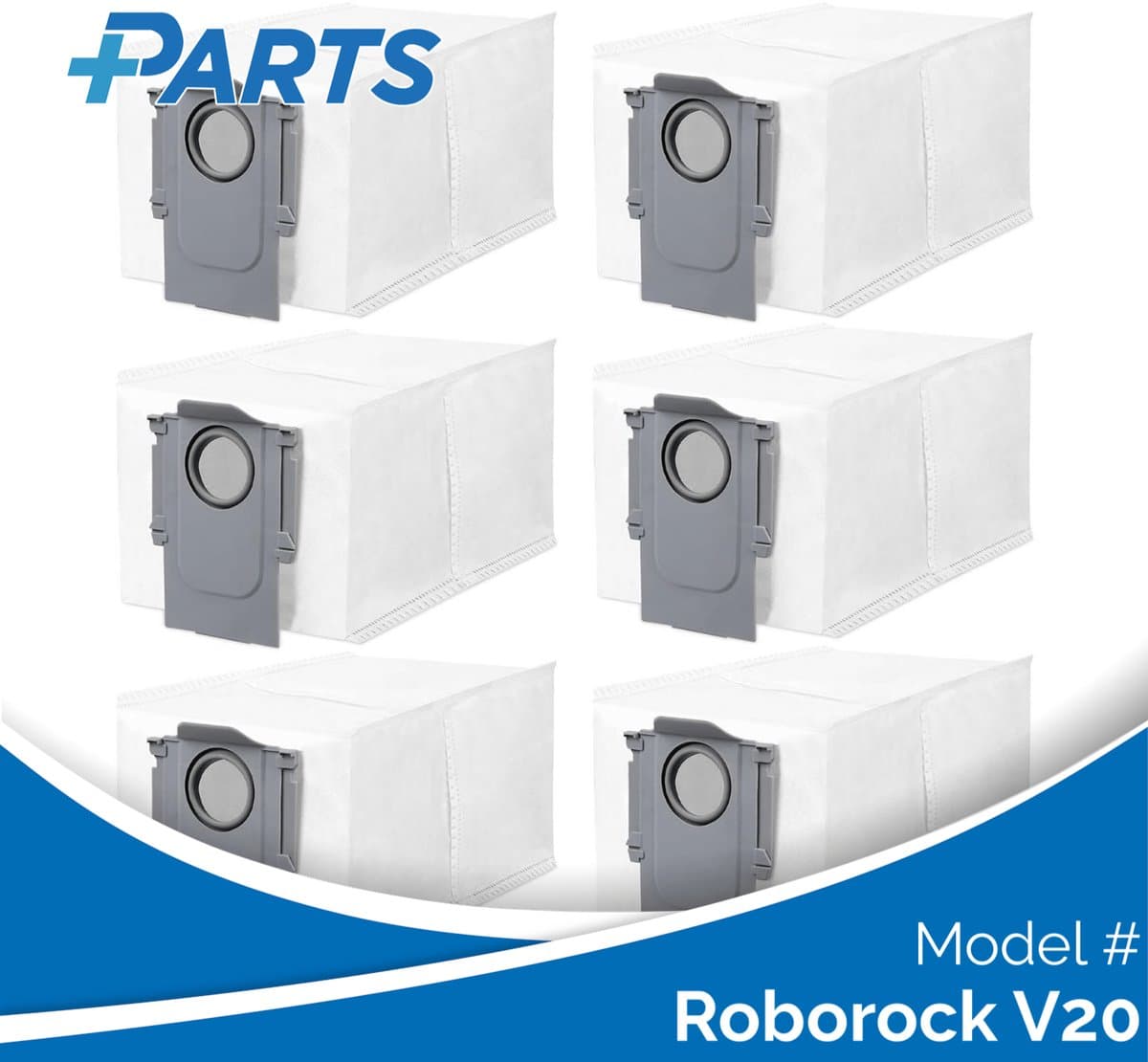 Roborock V20 Stofzakken (6 Stuks, Plus.Parts® alternatief voor 8.02.0239) — afbeelding 1