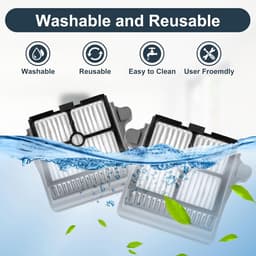 10 stuks HEPA Filters - geschikt voor Tineco FLOOR ONE S7 PRO - FLOOR ONE S6 - FLOOR ONE SWITCH S6 - FLOOR ONE SWITCH S7 - FLOOR ONE S7 COMBO - FLOOR ONE S7 FLASHDRY Stretch draadloze stofzuiger - Vervanging Accessoires - met reinigingsborstel — thumbnail 5