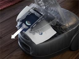 CleanPro 6000 Stofzuiger met Zak – 850W Hoge Zuigkracht – 12m Actieradius – 55% Gerecycled Plastic – Inclusief Extra Zuigmonden – Ideaal voor Huisdieren & Bekleding – 3.5L Zakcapaciteit – Hygienefilter 99.99% – Blauw — thumbnail 1