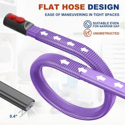 1stuk - Stofzuigeraccessoire - Compatibel met Dyson V6 tot V15-modellen - Wasdrogerreinigingsset - Flexibele slang met adapter - Reinigingsgereedschap - Paars — thumbnail 5