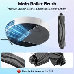 18 Stuks Accessoires geschikt voor Dreame X40 PRO/X40Ultra/L40 Ultra Robotstofzuiger - 1 Hoofdborstel, 2 Filters, 4 Zijborstels, 4 Dweildoeken, 6 Stofzakken, 1 Reinigingsborstel — thumbnail 3