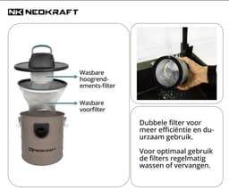 Neokraft - Voorfilter Aszuiger - Geschikt voor aszuiger NAC160018 - Wasbaar - Herbruikbaar - Ø285mm — thumbnail 2