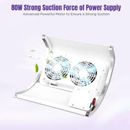 Nagelstofzuiger 80 Watt - Compacte Stofzuiger voor Manicure met 2 Stofzakjes — thumbnail 2