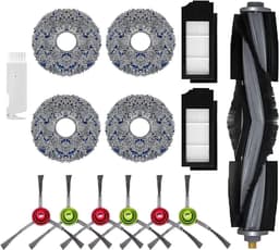 Ronte - Vervangende kit voor Stofzuiger Debot X1 TURBO / X1 OMNI / T10 TURBO - 1 Hoofdborstel, 2 Hepa filter, 6 Zijborstel, 4 Rag, 1 Borstel — thumbnail 1