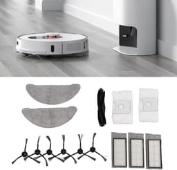 Stofzuiger Accessoire Kit - Borstel, Stofzak Vervanging - Schoonmaken Set 11 stks voor Robotstofzuiger - Inclusief 1 Hoofdborstel, 3 Filters, 2 Stofzakdoeken, 1 Paar Zijborstels — thumbnail 5