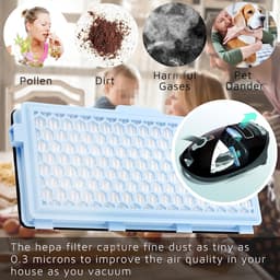 Compatibel met accessoires en HEPA-filterpatronen Geschikt voor de Miele SF-HA 50 S4 S5 S6 S8 stofzuiger. — thumbnail 4
