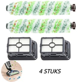 Reserveonderdelen Accessoires - Geschikt voor Bissell CrossWave 1868 1866 - 2 Multi-vlakborstelrol en 2 Filter - Vervanging Onderdeel# 1608683 — thumbnail 1