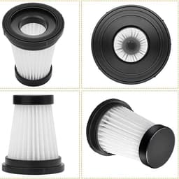 EGoods - Vervangende cartridges voor draadloze stofzuiger HEPA-filter, set van 6 - geschikt voor MOOSOO K12, K12 Pro, K13 - inclusief reinigingsborstel — thumbnail 2