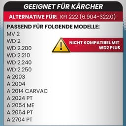 10 vliesstofzuigerzakken geschikt voor Kärcher 6.904-322.0 - WD2, MV2, zak voor stofzuiger, multifunctionele stofzuiger, type KA38 — thumbnail 2