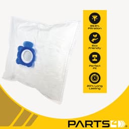 5 Stofzuigerzakken PARTS4® geschikt voor Rowenta Wonderbag series | Made in Europe | Passend in Rowenta Silence Force Extreme, Silence Force Extreme Compact | Alternatief voor origineel WB403120, WB406120 — thumbnail 3