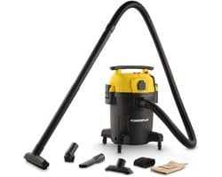 Powerplus elektrische stofzuiger nat-droog POWX3235S - Silent - 1200W stofzuiger auto, tapijt, zuig- & blaasfunctie - 23l tank - met 3 acc.
