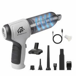 HomeShift® Auto Stofzuiger Draadloos V2 - Kruimelzuiger - Handstofzuiger - Kleine Stofzuiger - Draadloze stofzuiger - Air Duster - Nat & Droog - Grijs — thumbnail 1