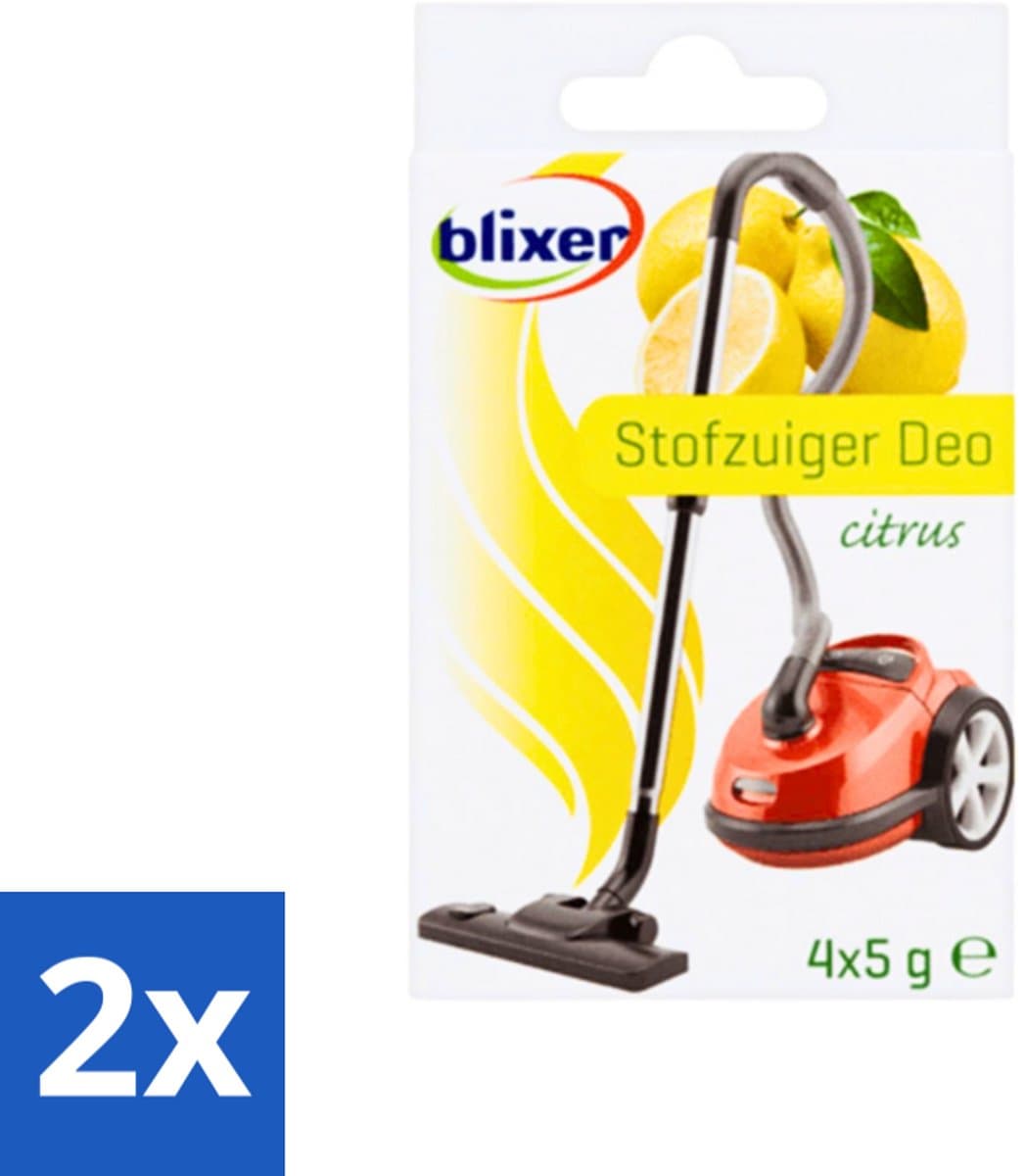 2 x Blixer - Beckmann - Stofzuiger Deodorant - Citrus - 4 Geurverspreiders - Stofzuiger Geur - Citrus Geur - Huis Geur - Frisse Geur - Stofzuiger Deo — afbeelding 1