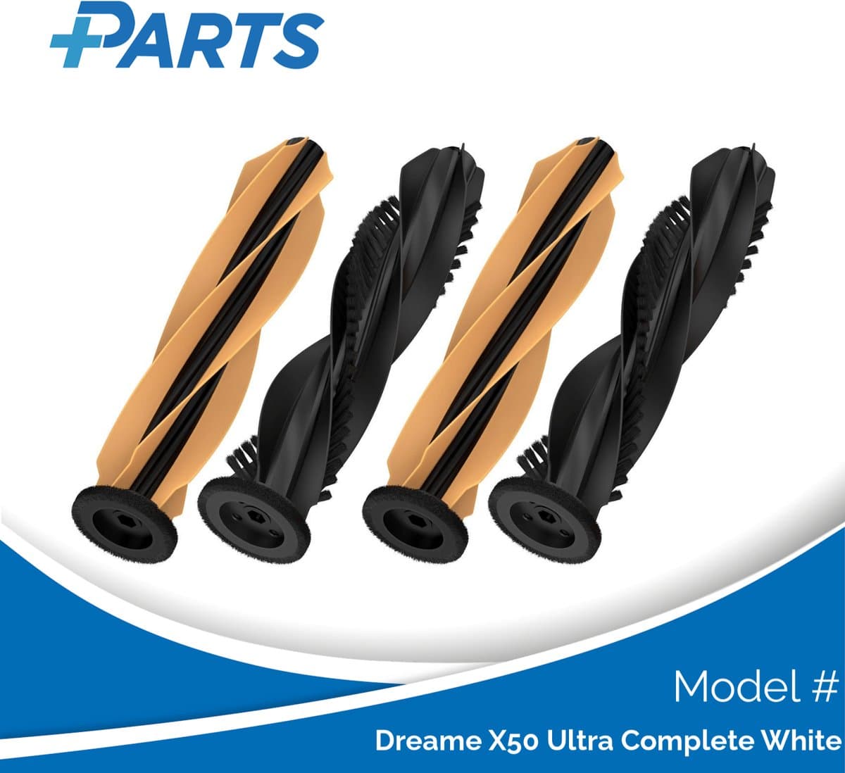 Dreame X50 Ultra Complete White Borstels (4 Stuks, Plus.Parts® alternatief voor RMB13) — afbeelding 1