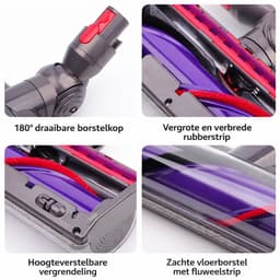 Aangedreven zuigmond geschikt voor Dyson V7 V8 V10 V11 V15 Mondstuk Parketborstel Accessoires Onderdelen Opzetstuk Turbo Borstel — thumbnail 3
