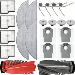 21 stuks Vervangingsonderdelen - geschikt voor Roborock Saros 10 stofzuiger - 1 rolborstel + 4 dweilpads + 4 randdweilen + 4 stofzakken + 4 zijborstels + 4 filters — thumbnail 1