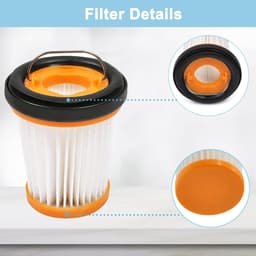 2x Filter geschikt voor Shark W1 WV200 WV201 WV205 Handstofzuiger - HEPA Filterset - Behoud van Zuigkracht - Anti-Allergie & Fijnstof - Vervangingsfilter — thumbnail 3