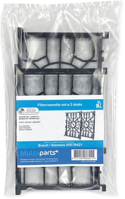 Multaparts® motor filter geschikt voor Bosch / Siemens - set van 2 stuks- | Filter kunststof frame achter stofzak | Afm. 16 x 11 x 1 cm | O.a. geschikt voor Move On, GL30, GL40, GL50, Free'e | Alternatief voor 00579421, VZ02MSF, BBZ02MPF — thumbnail 2