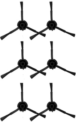 Driehoekborstel - Accessoires geschikt voor Roborock S50-serie / T4 / T6 / T7 /T7 PRO / S4 / S5 / S6 / S7 / S8 / P10 / G10 / G20 / T8 / Q7 - 6 stuks -zwarte — thumbnail 1