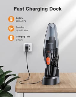 Lexium Kruimeldief snoerloos – Kruimeldief met steel – Nat&Droog – Handstofzuiger – Extreme zuigkracht – Kruimeldief snoerloos – Kruimelzuiger – Jouw ultieme schoonmaakpartner – Kruimelzuiger – Autostofzuiger – Handstofzuiger - Draadloos — thumbnail 2