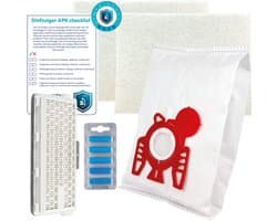 Multaparts® stofzuiger-APK set geschikt voor Miele Compact C1, Compact C2, S4, S6 serie | HEPA H13 versie | Complete onderhoudsset met stofzuigerzakken type FJM (10 x), motorfilter (2 x), HEPA H13 filter, geursticks (5 x) APK-checklist & APK-sticker