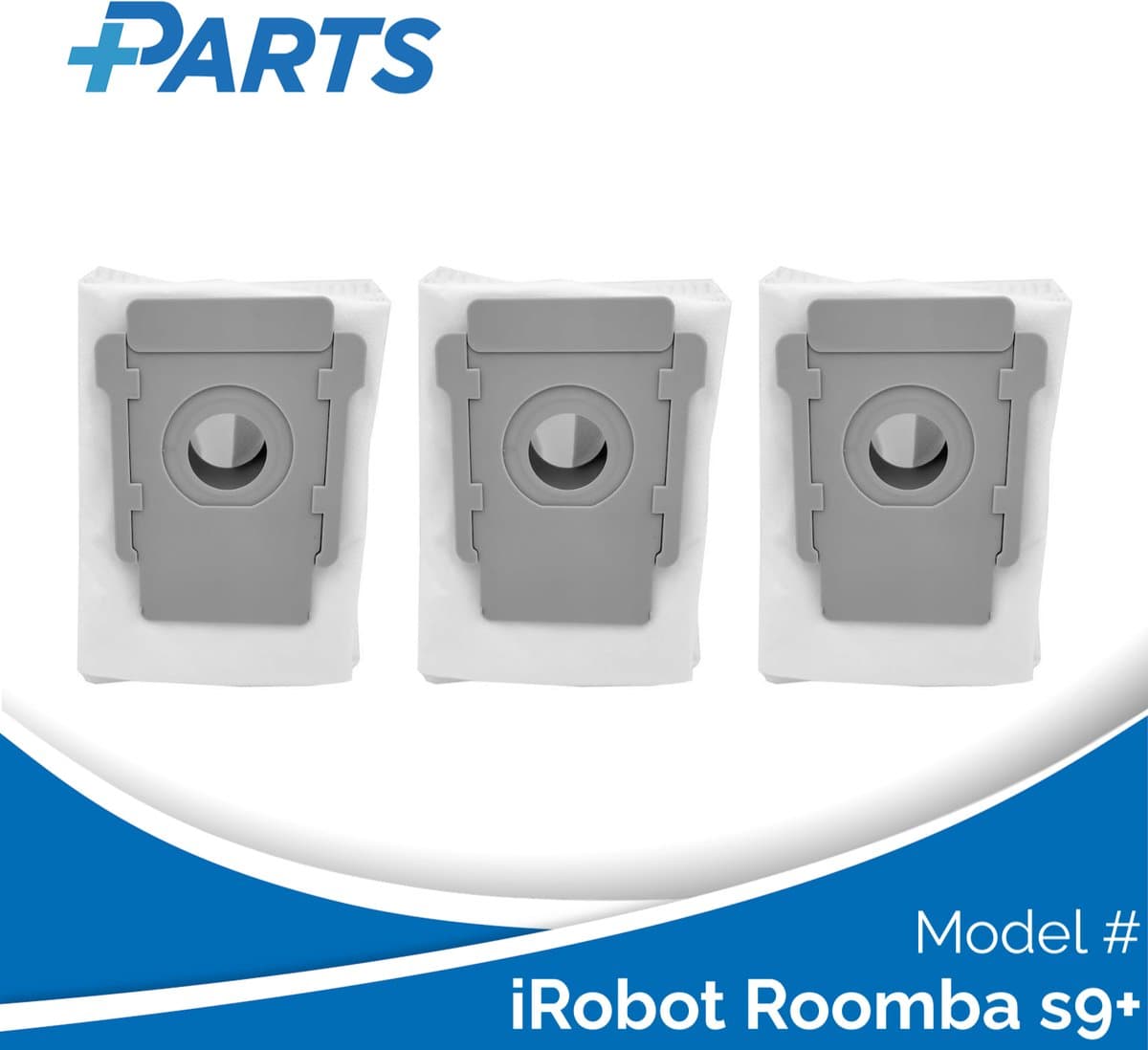 iRobot Roomba s9+ Stofzakken (3 Stuks, Plus.Parts® alternatief voor 4626194 / 4640235) — afbeelding 1