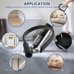 Geschikt voor alle stofzuigerslangen (32 mm), stofzuigeraccessoires, aansluiting voor vlak stofzuigermondstuk - 24,6 inch flexibele stofzuigerspleetzuigmond — thumbnail 2