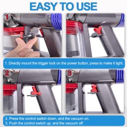 Schakelaar Vergrendeling - 4 Stuks - Geschikt Voor Dyson V15, V10, V11, V8, V7, V6 Absolute/Motorhead/V7 Allergy Hepa - Trigger - Onderdelen Steelstofzuiger - Accessoires - Rood, Grijs — thumbnail 5