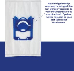 Multaparts® stofzuigerzakken geschikt voor AEG / Philips / Electrolux S-BAG -5 stuks- | Made in Europe | Passend in o.a. AEG VX4, VX6, VX7, VX8, 6000 serie, GR201 of Philips Active, PowerPro, PerformerPro, PH99, FC8021/03, FC8021/05 — thumbnail 2
