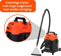 Kibani Nat/ Droogzuiger - Alleszuiger met Accessoires - met Sproeifunctie & Kibani Reinigingsmiddel - 1600W - Tapijtreiniger - Inclusief Opzetstukken — thumbnail 5