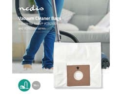 Nedis Stofzuigerzakken – 10 Stuks – Synthetisch – Voor VCBG500/550 – Wit