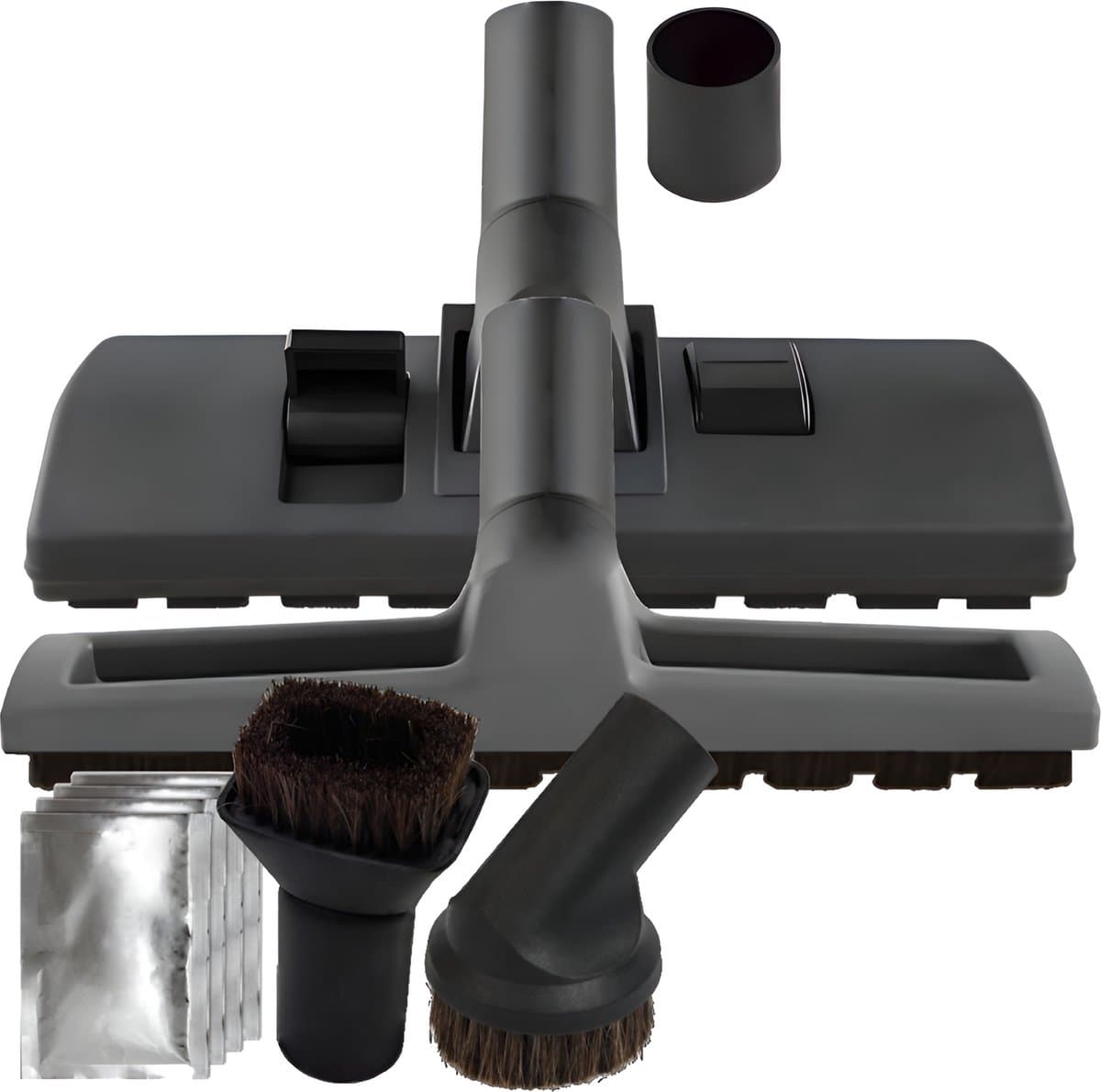 Combi zuigmond, plumeau & parketborstel set geschikt voor Bosch, Siemens, Philips, AEG, Inventum, Nilfisk, Henry, Numatic stofzuiger - 32mm - 35mm Stofzuigervoet, stofzuigerborstel, Parketzuigmond, stofzuigermondstuk met 4 geurzakjes — afbeelding 1