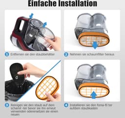2 Stuks - Alternatief Filter - Filter geschikt voor Philips Speedpro Max, Max Aqua en Max Aqua Plus - Voor FC6812/6814/6822/6823/6908 - - Wasbaar - Duurzaam - Reserveonderdelen accessoires — thumbnail 3