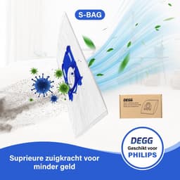 DEGG® - Onderhoudspakket XL - Geschikt voor Philips S-BAG - inclusief 1x H13 hepa filter - 3x Motorfilter - 10x S-BAG stofzuigerzakken - Combideal — thumbnail 2