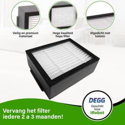 DEGG® - Servicekit - Stofzuigerzakken & Hepa filters geschikt voor iRobot Roomba i8 i8+ i7 i7+ i6 i6+ i5 i5+ i4 i4+ i3 i3+ - 6x zakken 5x hepa filter - geschikt voor iRobot Roomba onderdelen - onderhoudspakket — thumbnail 5