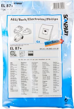 Scanpart stofzuigerzakken 4 stuks - Geschikt voor AEG Electrolux Philips S-bag - Inclusief 1 filter - Alternatief — thumbnail 3