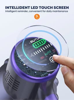 UnityMarketplace® - Draadloze Stofzuiger - Aanpasbare Zuigkracht - Met LED Scherm - 450W - Paars — thumbnail 2