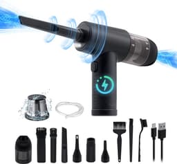 Auto Stofzuiger - 2-in-1 - Opblaadbaar - 8 Mondstukken - 3 Snelheden - Oplaadbare Batterij — thumbnail 1