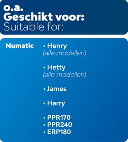 20x Dparts NVM-1CH stofzuigerzakken - 1x parketborstel - 1x plumeau - geschikt voor Numatic - past op elke Henry en Hetty stofzuiger - nr. 604015 Hepa-Flo — thumbnail 2
