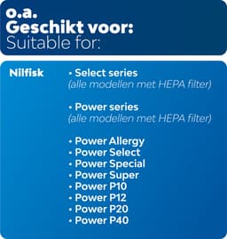20x Dparts stofzuigerzakken en 1 HEPA filter geschikt voor Select / Power / Elite series - met motorfilter - stofzuiger type Classic Special Superior Eco Performance Comfort Allergy P10 P20 P40 - starter kit - 128389187 - 1471250500 — thumbnail 2