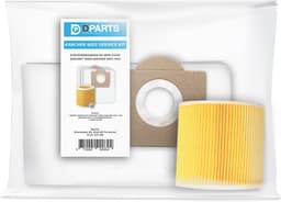 5x Dparts stofzuigerzakken en 1 filter - geschikt voor Karcher WD3 en MV3 series - met patroonfilter - nr. 6.959-130.0 - 69591300 - 6.414-552.0 — thumbnail 3