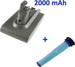 Accu en pre-filter voor Dyson V6, DC58, DC59, DC74 — thumbnail 1