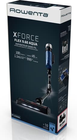 Rowenta X-Force Flex 9.60 Aqua RH20C7 - Steelstofzuiger - Draadloos - 100 Airwatt - Flexibele Buis - Met dweilfunctie - 45 min. gebruikstijd - LED verlichting zuigmond — thumbnail 3