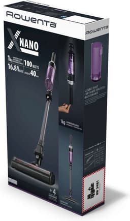 Rowenta X-Nano Essential RH1128 - 2-in-1 Steelstofzuiger - Kruimelzuiger en steelstofzuiger - Draadloos - Ultralicht - Ruimtebesparend Laadstation - 40 min. gebruikstijd — thumbnail 4
