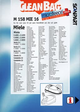 CleanBag stofzuigerzakken 4 stuks - Geschikt voor Miele S400i-S456i, S600-S658, S800-S858, S2000-S2999, S5000-S5999, S8000-S8999, Classic C1, Complete C2 & Complete C3 - GN - Inclusief 1 filter - Alternatief — thumbnail 4