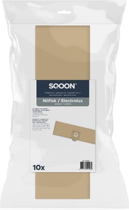 SQOON® Stofzuigerzakken Geschikt voor Electrolux / Nilfisk UZ 934 - Vervangt 1406905020 / 53190073006 / 9001968396 - 10 Stuks — thumbnail 2