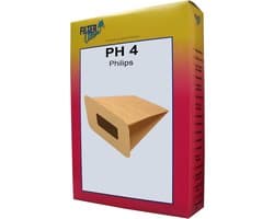 Filterclean PH4 stofzakken voor Philips Amsterdam HR6937, P42-P99 serie