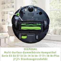 Set van 2 rollen borstels voor iRobot Roomba, reserveonderdelen voor iRobot Roomba E Serie E5 E6 i Serie i7 i7+ i7 Plus i3 i3+ Robotik 4 rubberen borstels — thumbnail 2