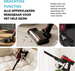 STANEW® Steelstofzuiger - Steelstofzuiger Draadloos - Steelstofzuiger Kruimeldief Draadloos -Steelstofzuigers Met Kruimeldief - Steelstofzuigers - Steelstofzuiger Zonder Zak Op Accu - Stofzuiger Draadloos - Steel stofzuiger — thumbnail 5