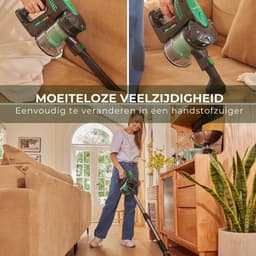 6 in 1 Steelstofzuiger – Draadloos – Stofzuiger zonder Zak op Accu – Kruimeldief Snoerloos – Best Verkocht – 25000PA – HEPA Filter – Groen — thumbnail 4